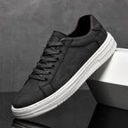 Men's Leather-Look Patterned Sneakers