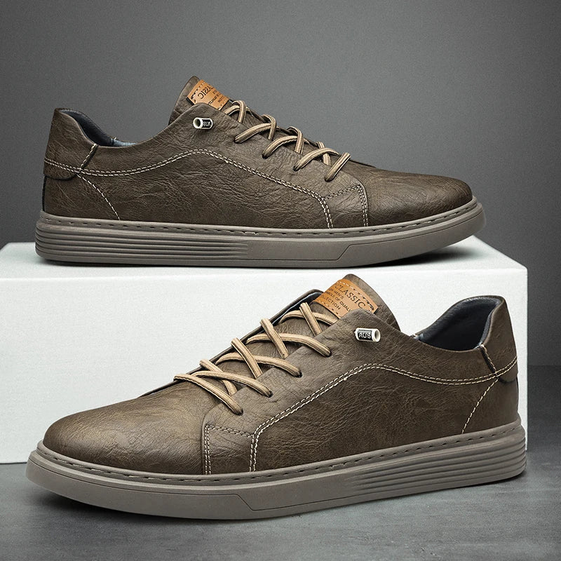 Men's Textured Low-Top Sneakers