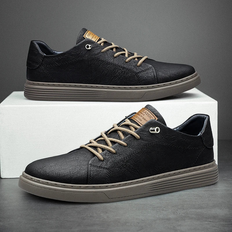 Men's Textured Low-Top Sneakers