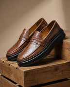 Men's Textured Platform Loafers