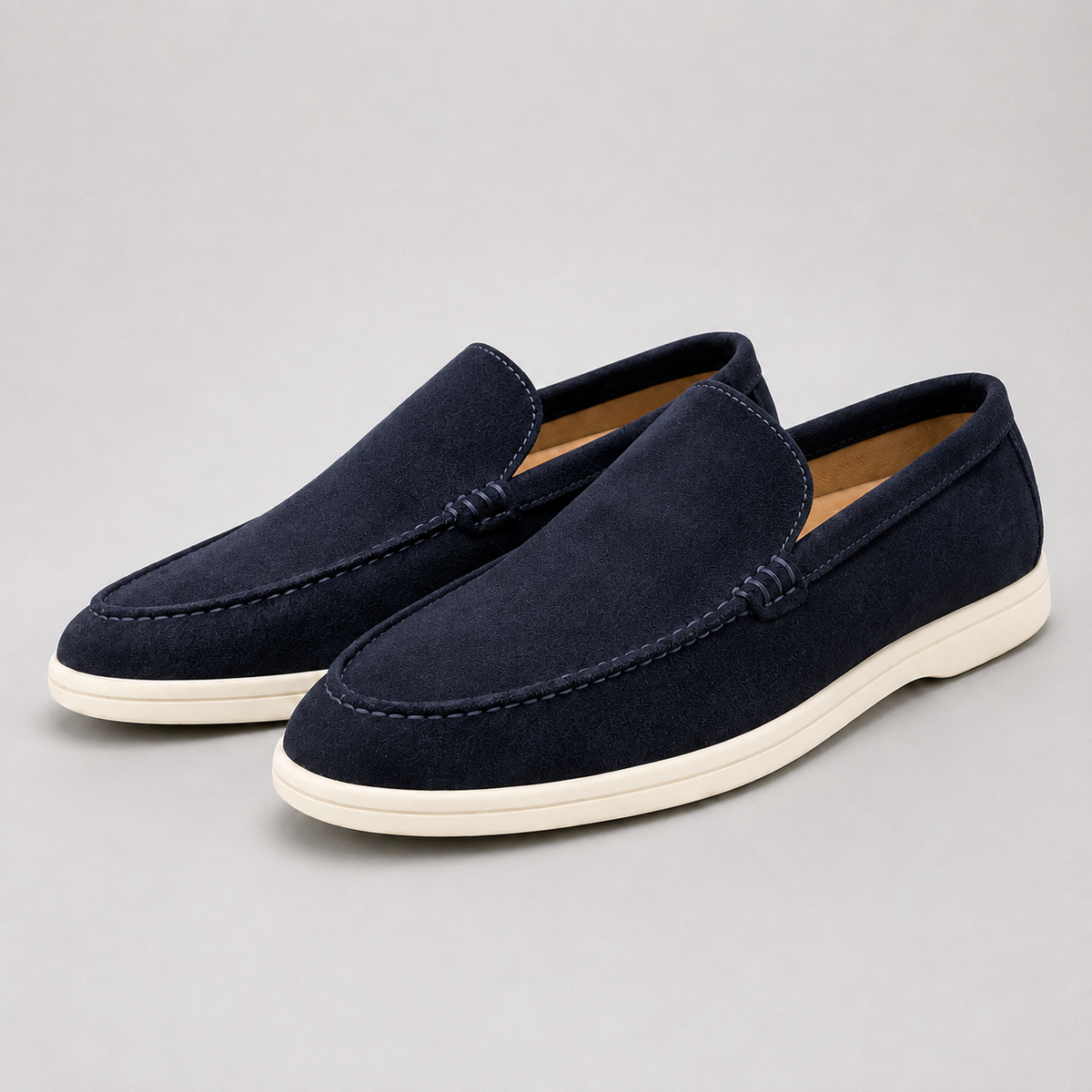 Men's Textured Suede Loafers