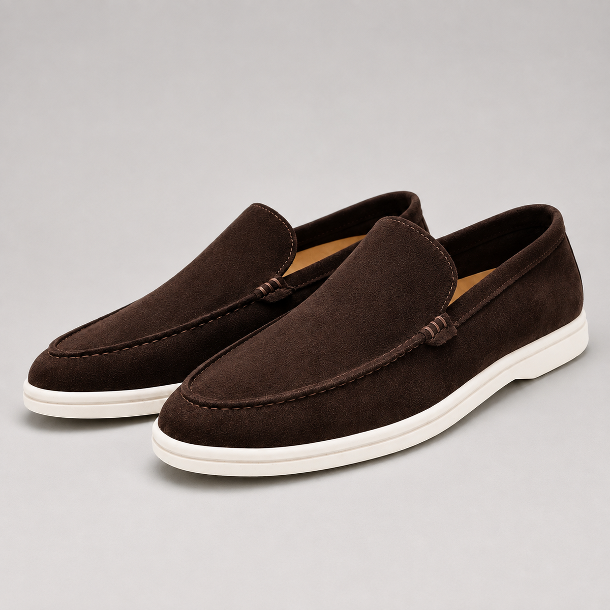 Men's Textured Suede Loafers