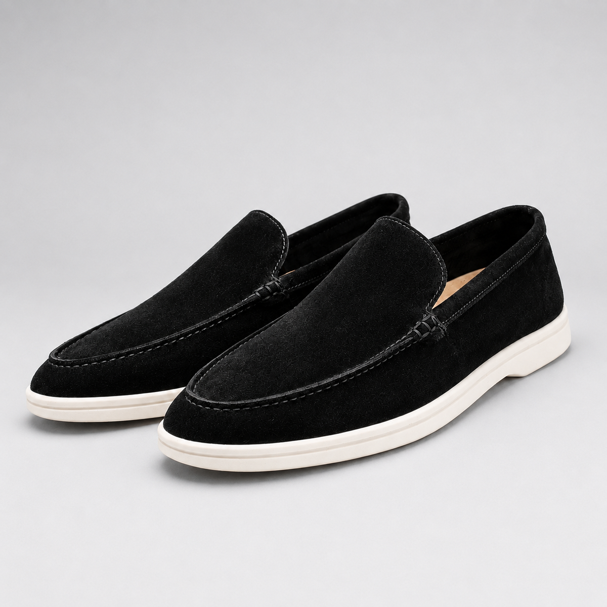 Men's Textured Suede Loafers