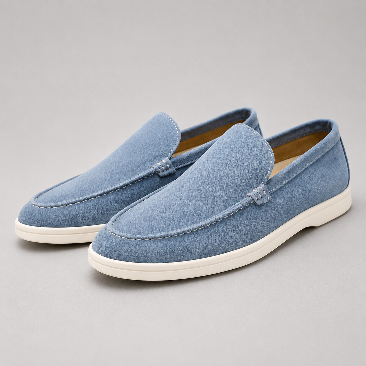 Men's Textured Suede Loafers