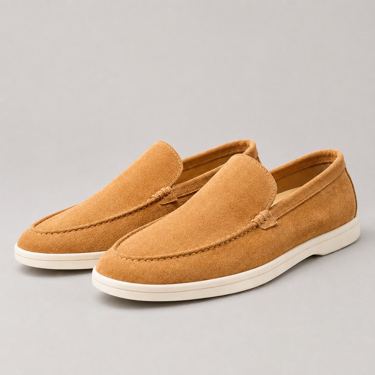 Men's Textured Suede Loafers