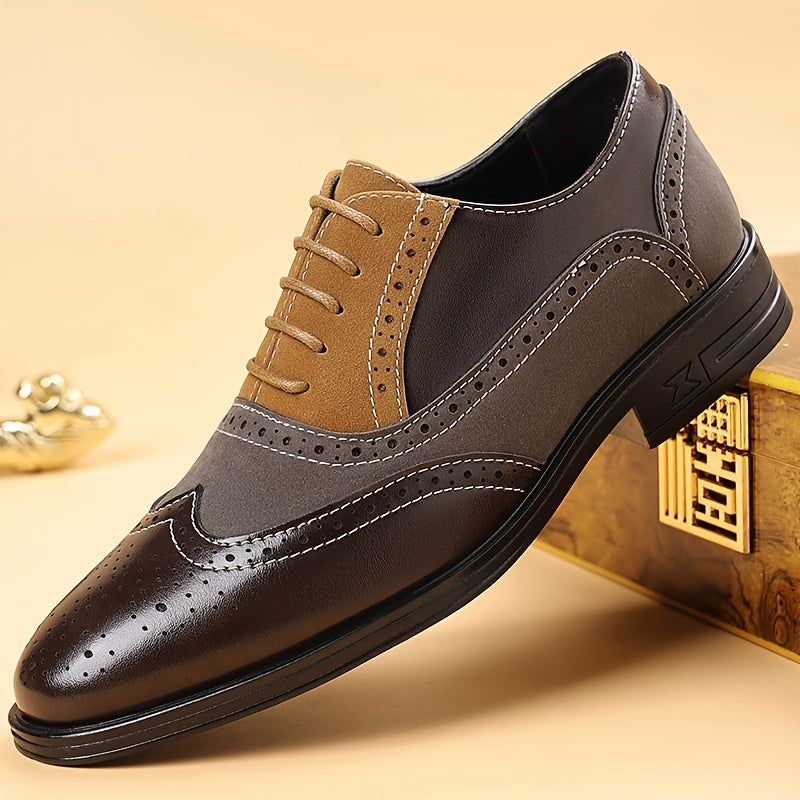 Men's Two-Tone Brogue Oxford Shoes