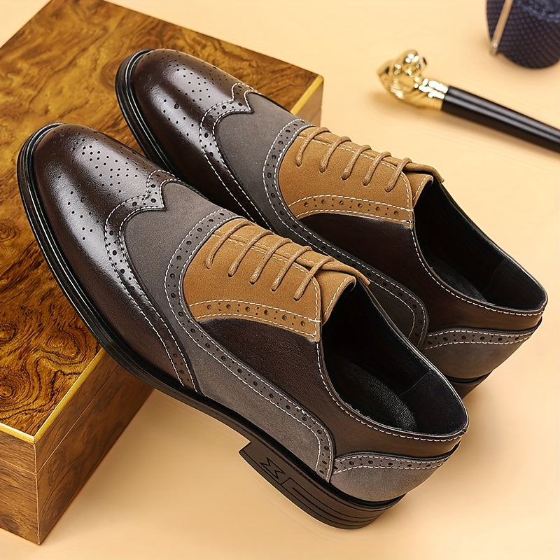 Men's Two-Tone Brogue Oxford Shoes