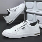 Men's Leather-Look Stitched Low Top Sneakers