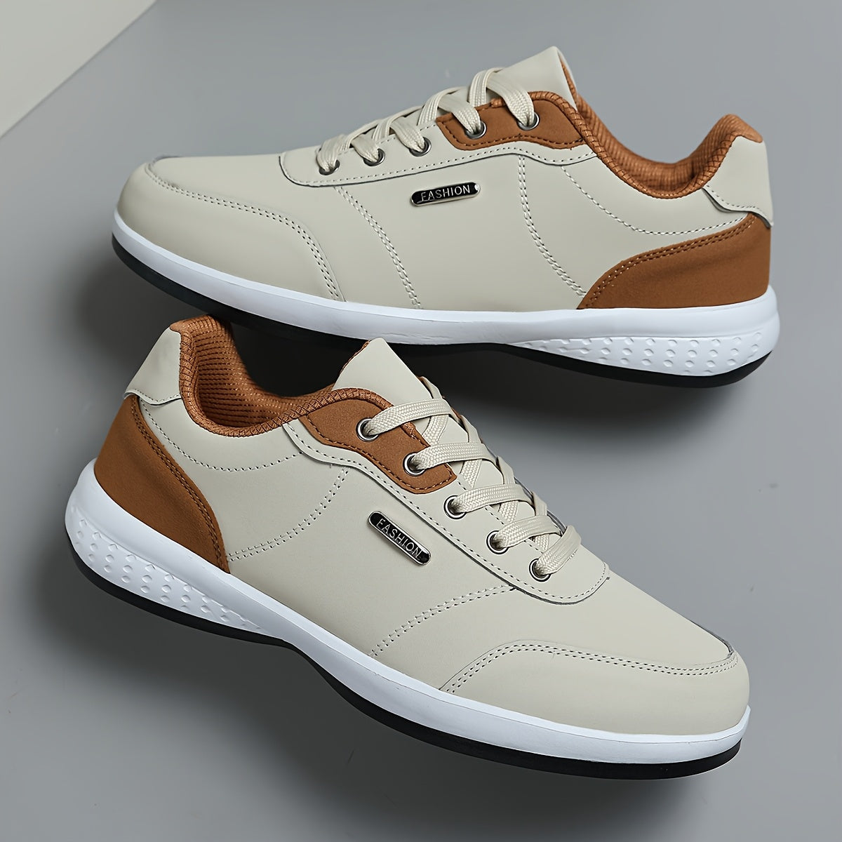 Men's Two-Tone Low-Top Sneakers