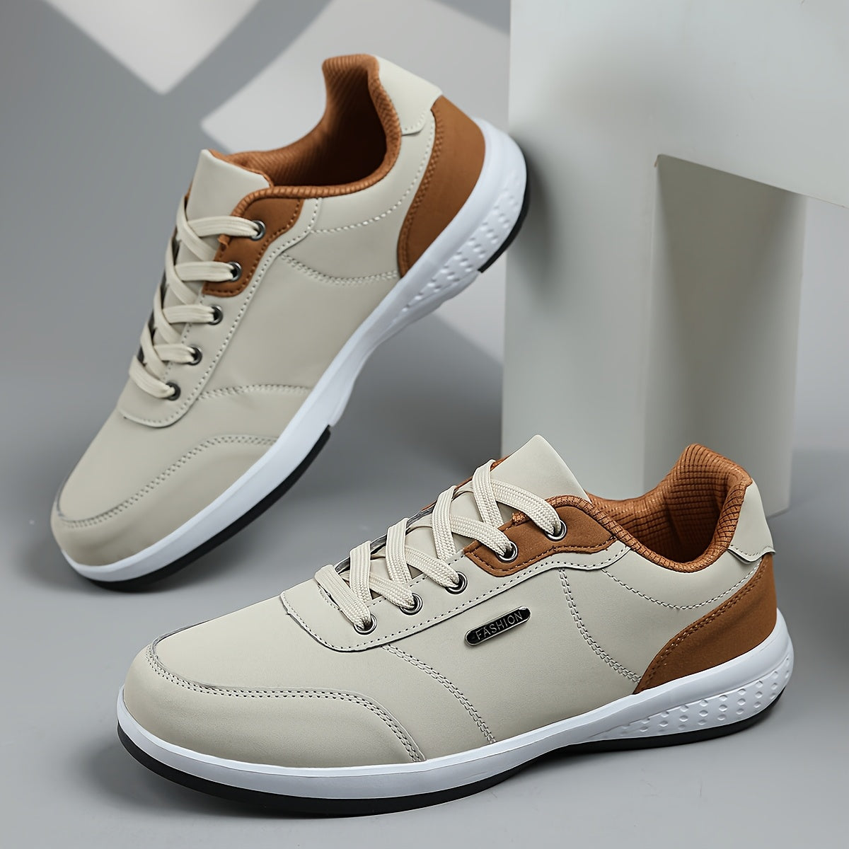 Men's Two-Tone Low-Top Sneakers