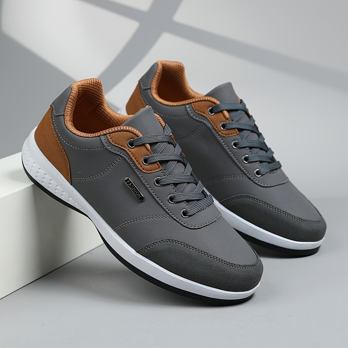 Men's Two-Tone Low-Top Sneakers