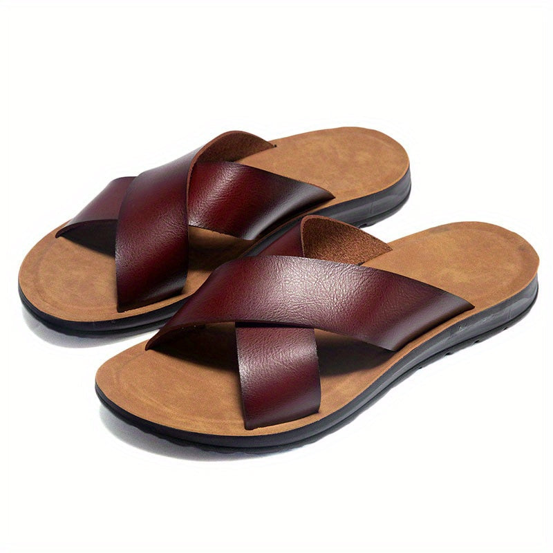 Men's Wide Strap Slide Sandals