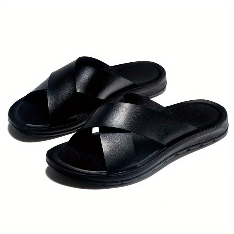 Men's Wide Strap Slide Sandals