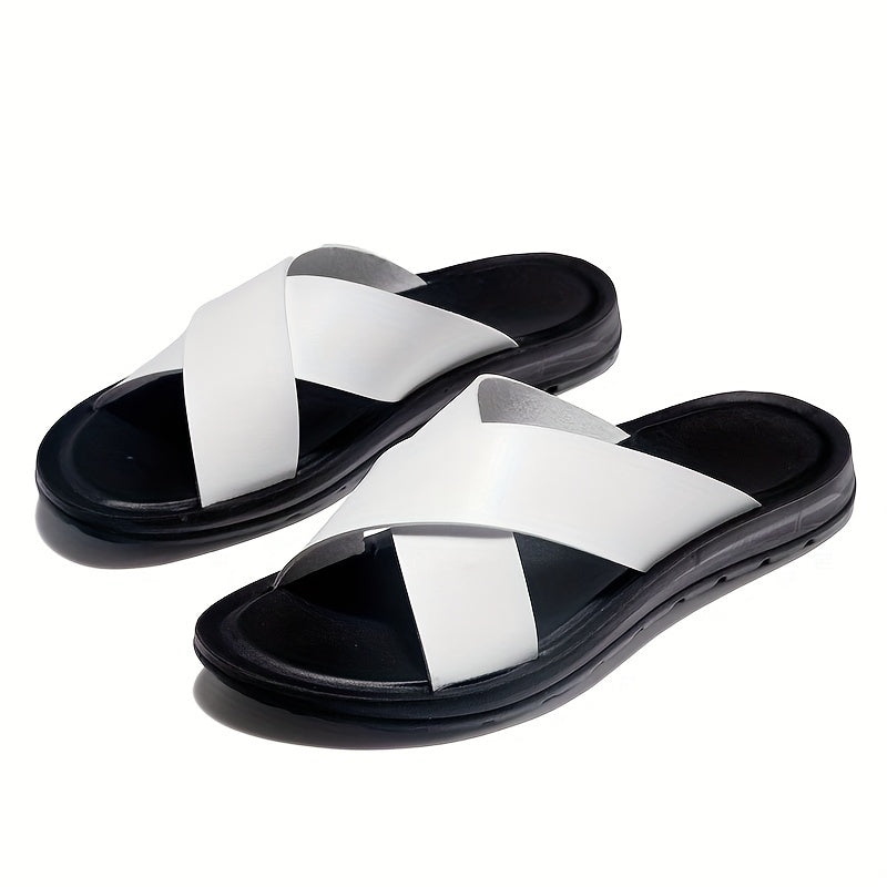 Men's Wide Strap Slide Sandals