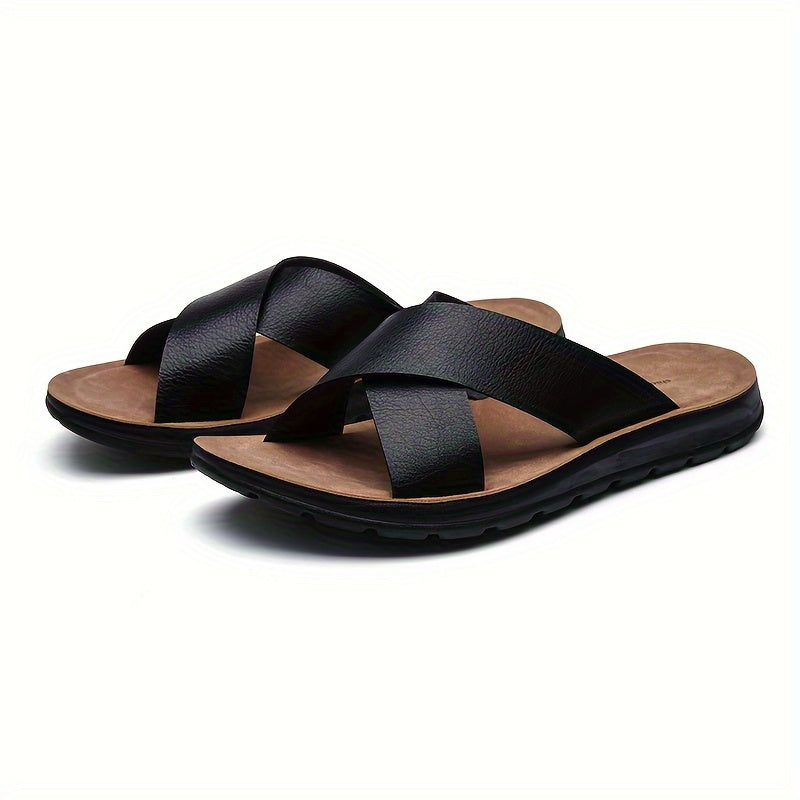 Men's Wide Strap Slide Sandals