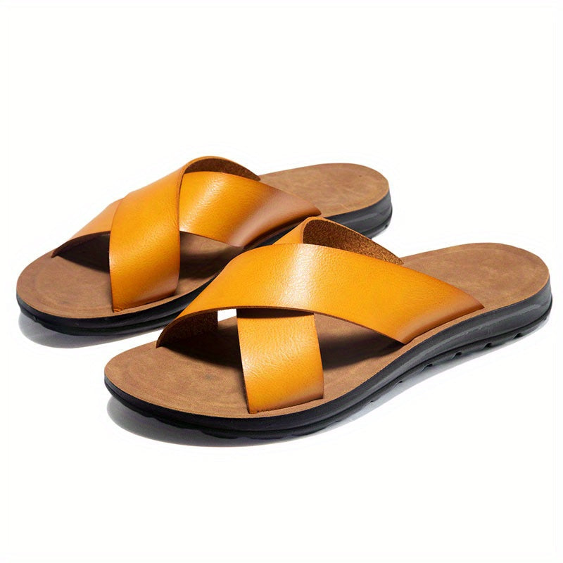 Men's Wide Strap Slide Sandals