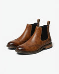 Men's Leather Brogue Chelsea Boots