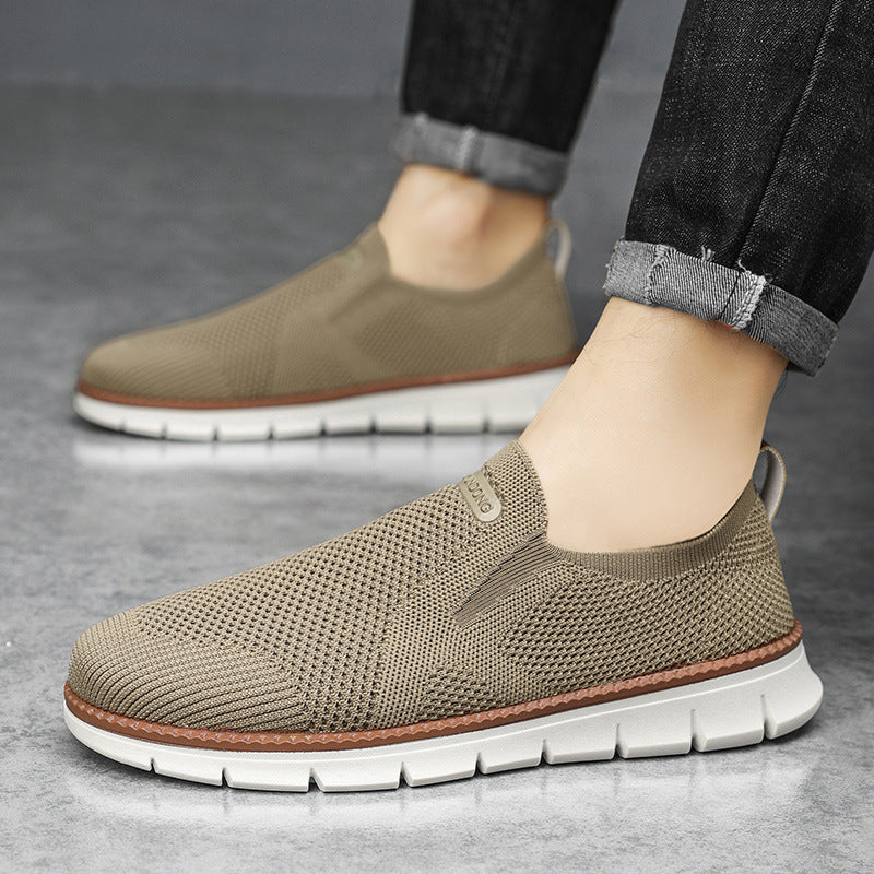 Men's Knit Low Top Slip-On Sneakers