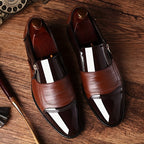 Men's Leather Zip-Up Dress Shoes