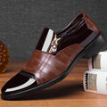 Men's Leather Zip-Up Dress Shoes