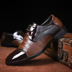 Men's Leather Zip-Up Dress Shoes